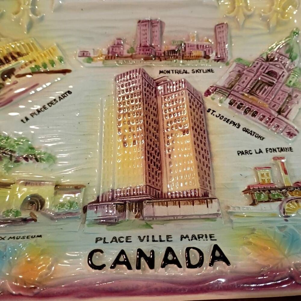 Large Vintage Ashtray Montreal Canada 8.5x6.5